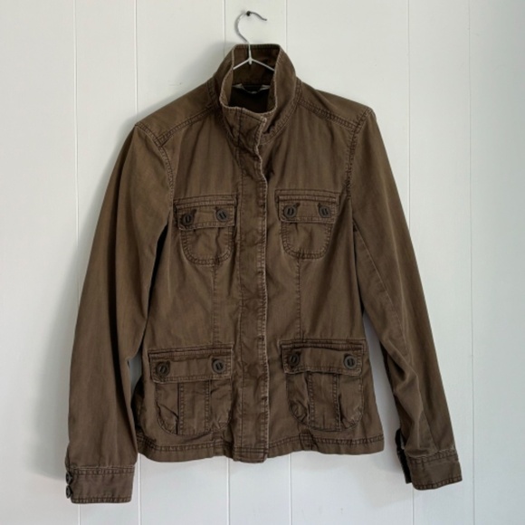 Eddie Bauer 2007 women's green army style cargo jacket size XS - Picture 1 of 15